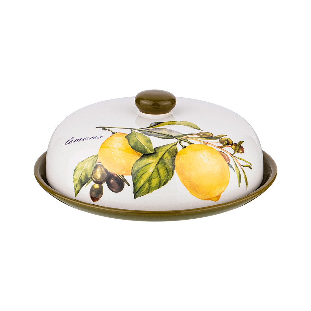 358-1599 Посуда керамическая Блюдо для блинов Лемон Lefard 