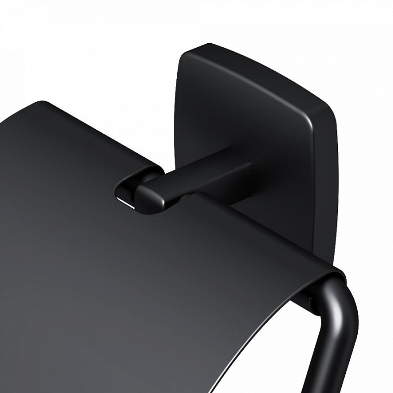 A90341422 Держатель для туалетной бумаги с крышкой черный AM.PM Gem - Вид №4