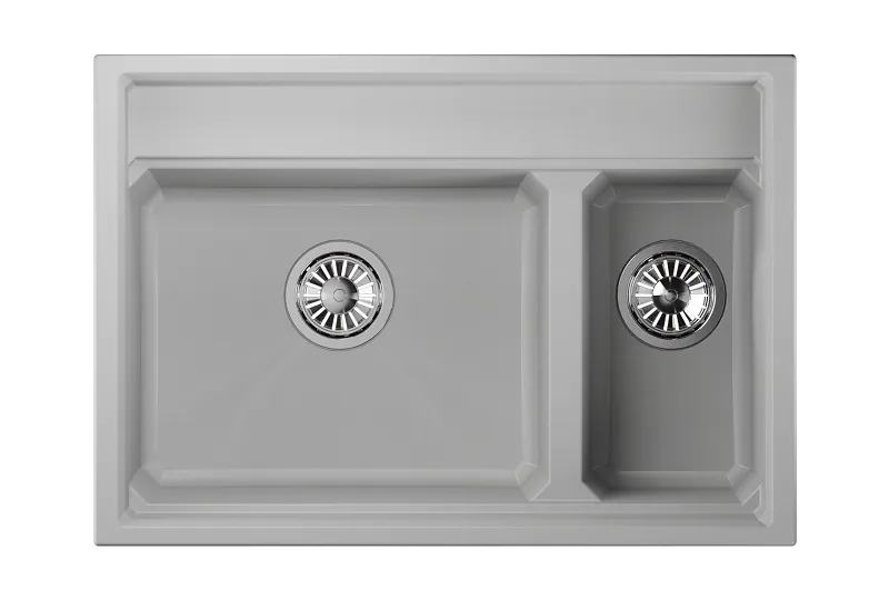 KS-7302, АРКТИК (БЕЛЫЙ), кухонная мойка, кварц GRANULA 7302-ST343 - Вид №2