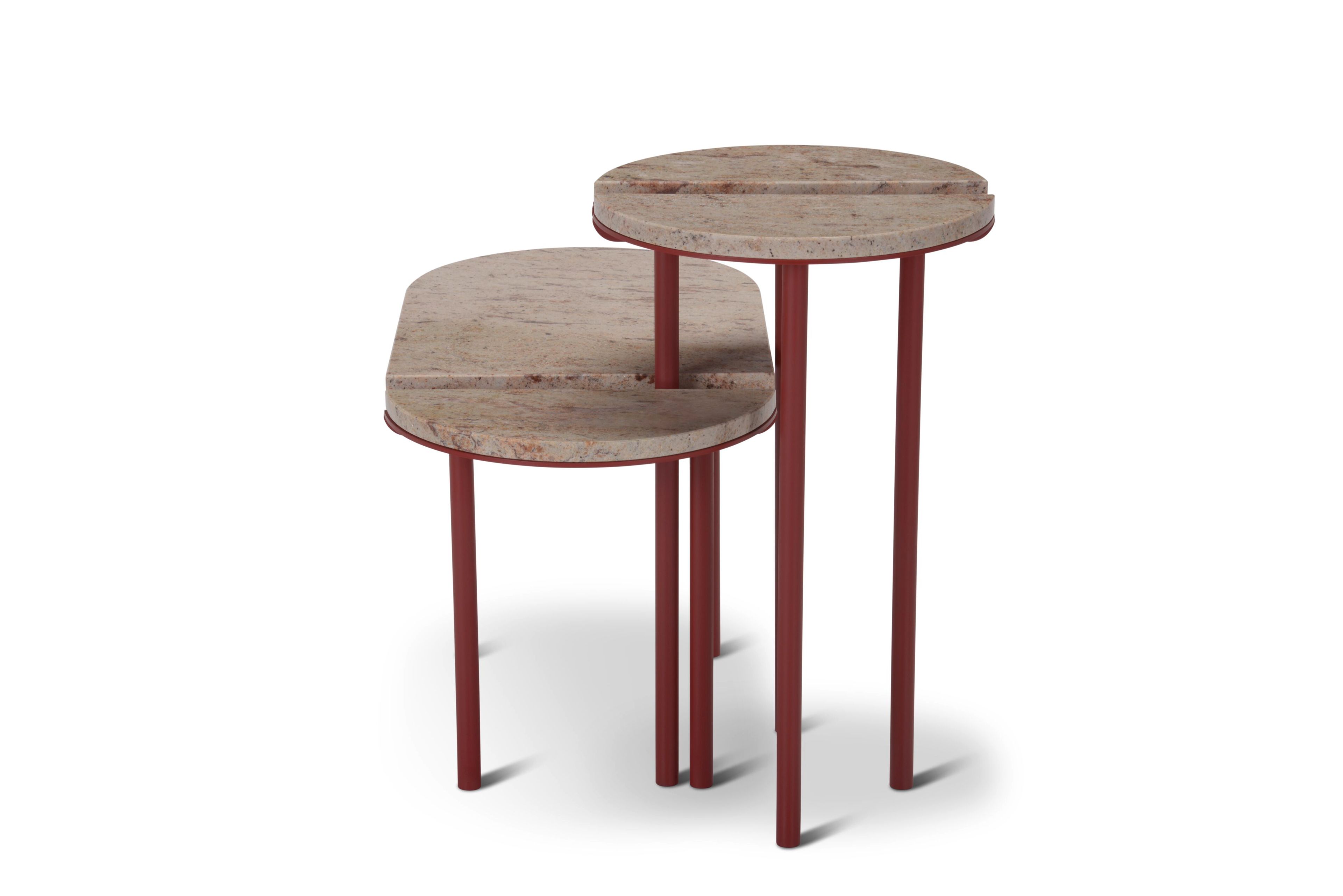 Круглый мраморный журнальный столик Shivakashi Adrenalina Orit ARCH-00134900