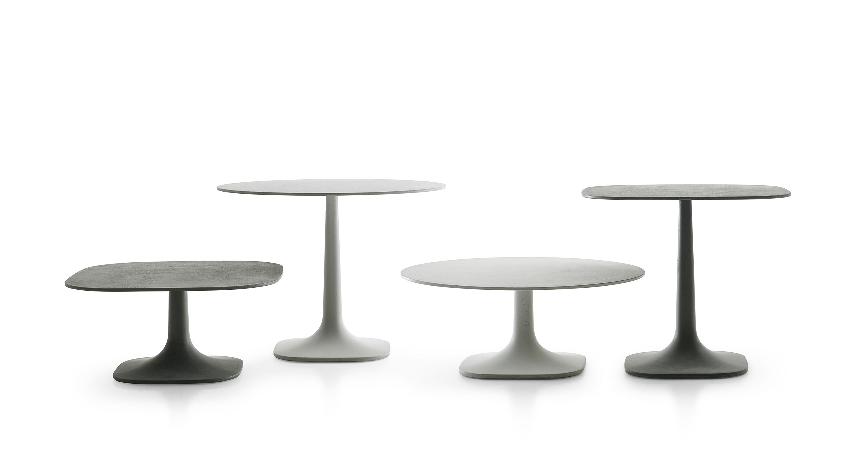 Бетонный круглый садовый столик B&B Italia Outdoor Pushpam ARCH-00026919 - Вид №1