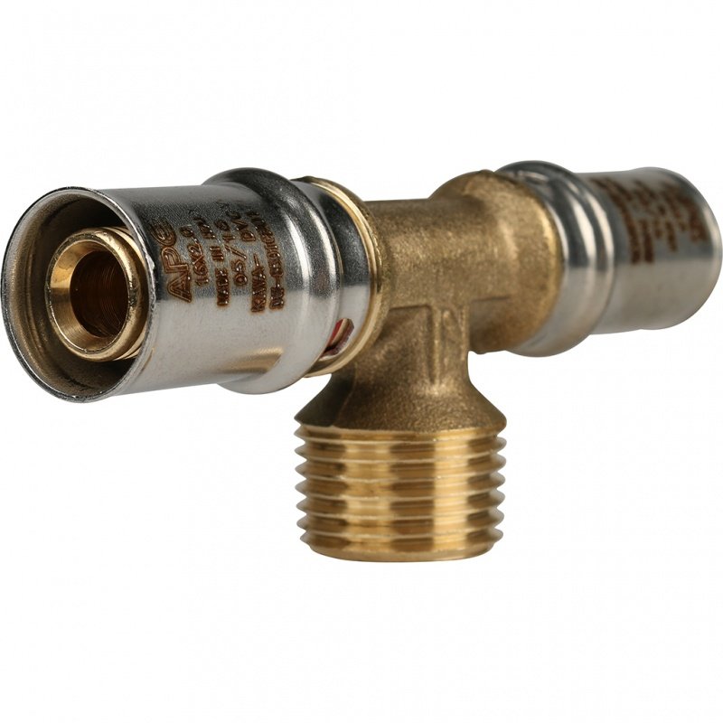 Тройник переходной STOUT НР 16х1/2"х16 под пресс SFP0008161216 - Вид №1