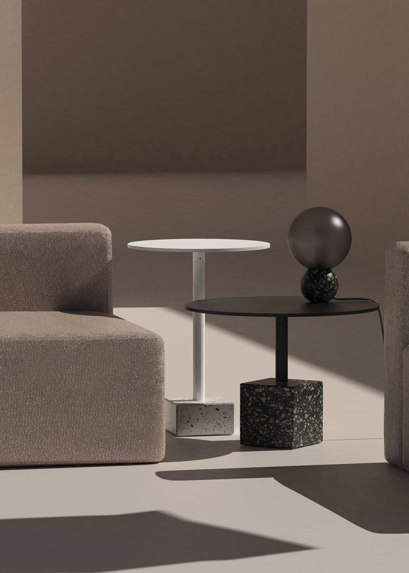 Bentu Design Журнальный столик из венецианского терраццо со стальной столешницей Ding C240533-c240442  - Вид №4