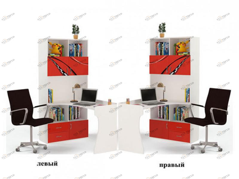 Стол-стеллаж ABC-KING Formula правый красная 4631148150508