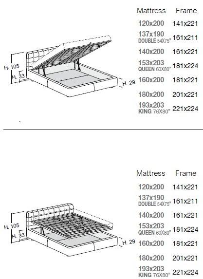 Bolzan Letti Кровать-контейнер с тафтинговым изголовьем Freedom sun-id-1471602 - Вид №5
