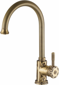 Смеситель ZorG Antic A 108K-BR для кухонной мойки, бронза