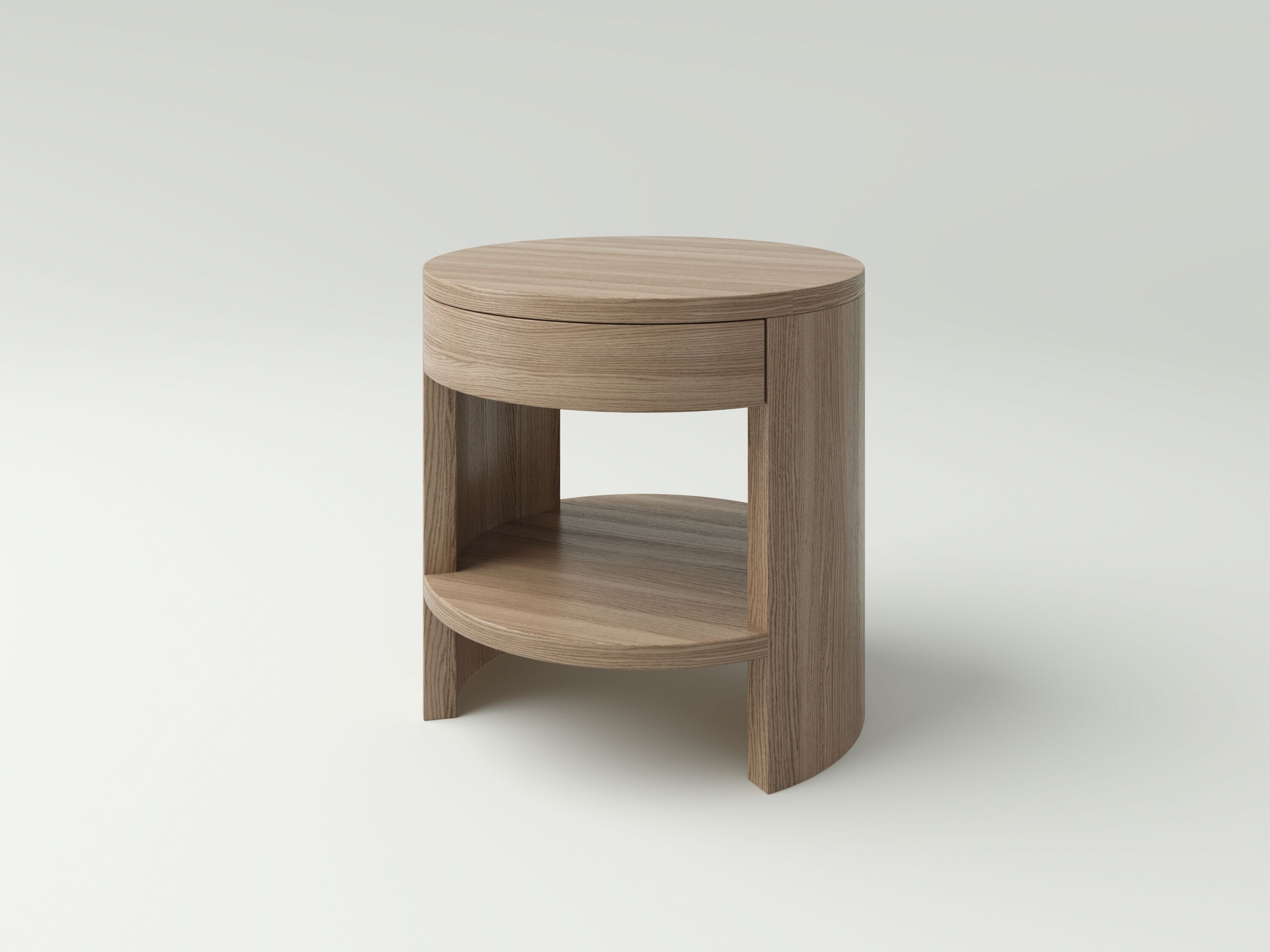 Круглая дубовая тумбочка NITZAN HOME NATASHA ARCH-00037146 - Вид №1