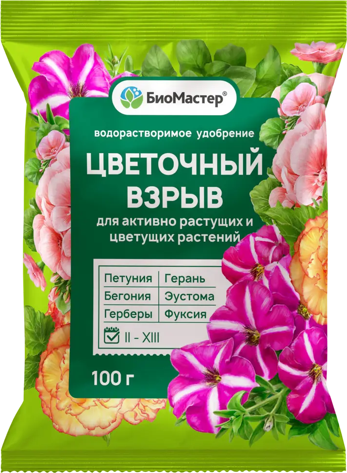 БИОМАСТЕР Цветочный взрыв — комплексное удобрение для пышного цветения 89358725
