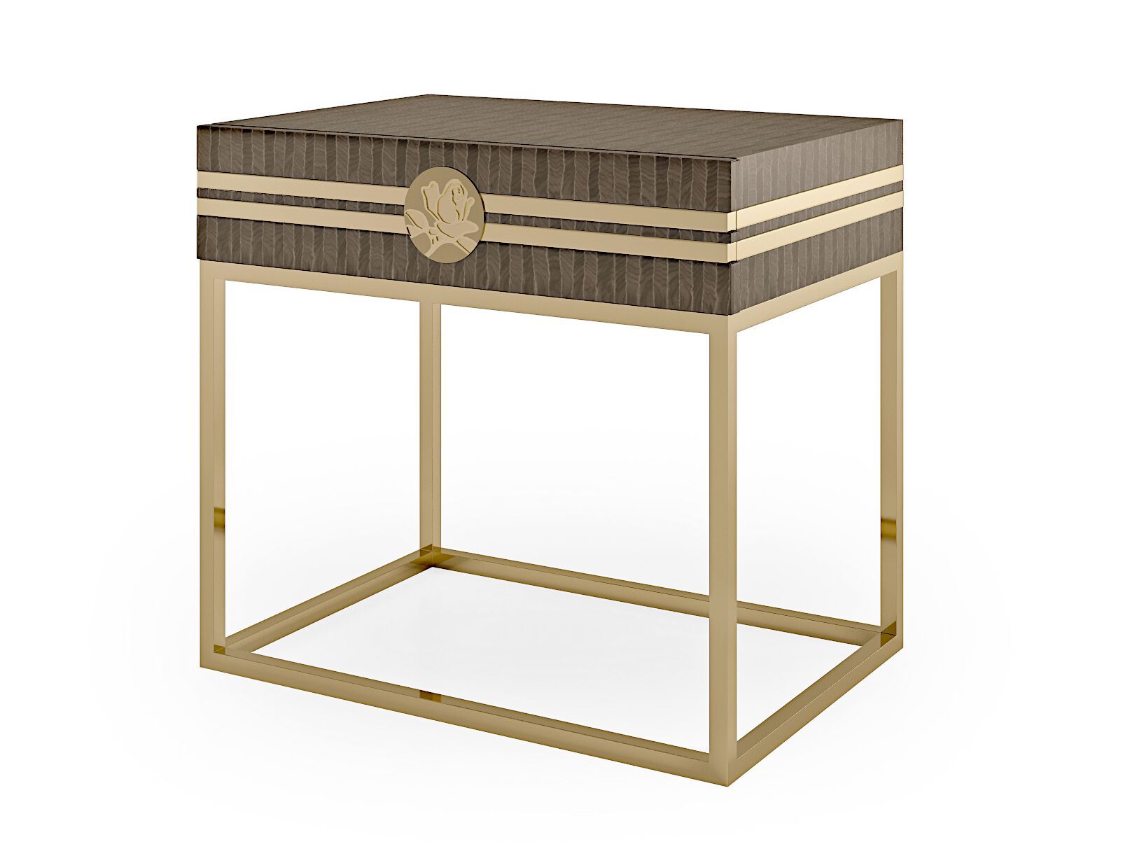 Деревянная прямоугольная прикроватная тумбочка с ящиком Bizzotto Italia Symphony-Infinity ARCH-00022832 - Вид №1