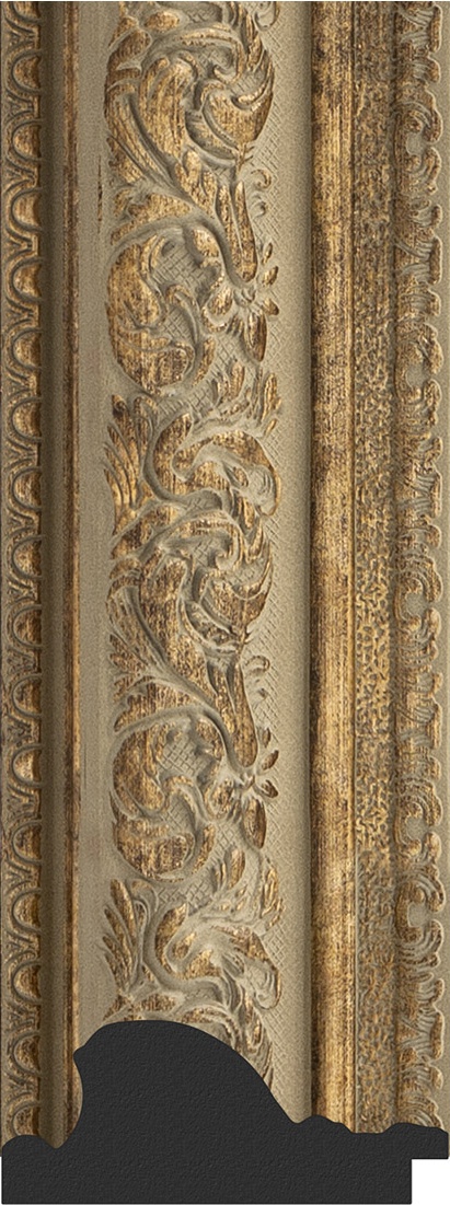 BY 3373 Зеркало с фацетом в багетной раме - виньетка античная бронза 109 mm EVOFORM Exclusive - Вид №3