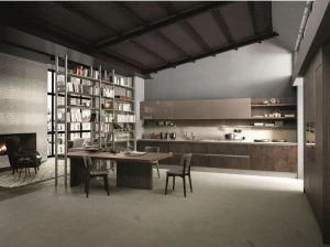 Febal Casa Лакированная линейная кухня из керамогранита