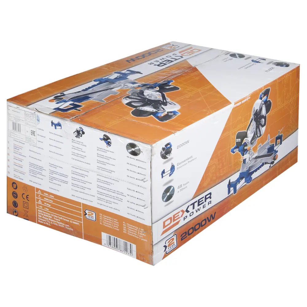 Пила торцовочная Dexter Power J1G‐ZP28‐255A, 2000 Вт, 255х30 мм STLM-2096311 - Вид №4