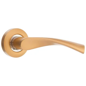 Ручка дверная на розетке Фабрика замков P 104 пластик матовое покрытие цвет янтарный