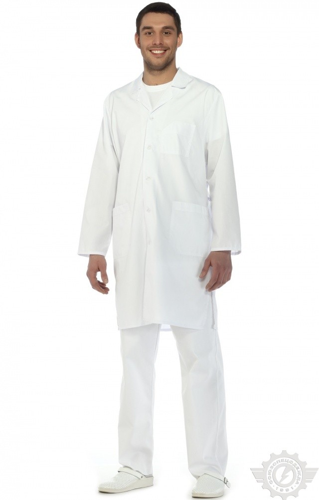 66251 Халат "Сервис" мужской белый  Медицинская одежда  размер 60-62/170-176 Спецодежда  - Вид №10