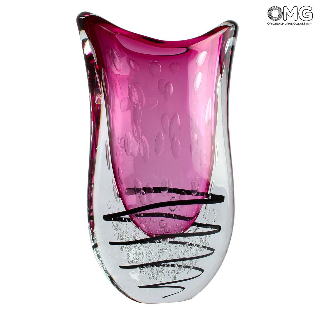 4203 ORIGINALMURANOGLASS Ваза Робиния - соммерсо - муранское стекло OMG 27 см  - Вид №1