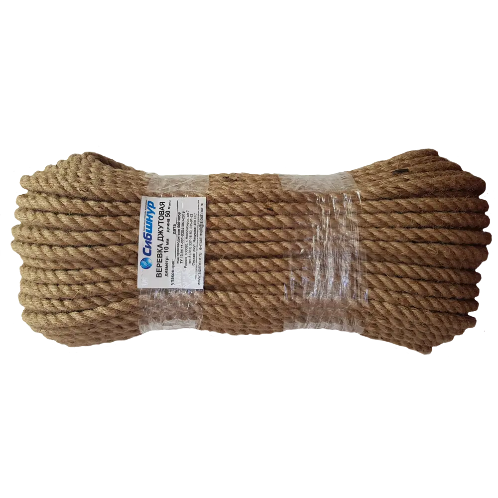 Джутовая веревка СИБШНУР для декора и хозяйства 10 мм 83654212 STLM-0043124 - Вид №2