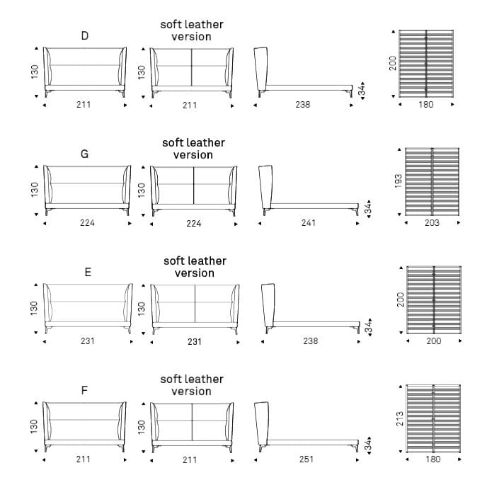 Двуспальная кровать с высоким изголовьем Cattelan italia LUDOVIC ARCH-00033992 - Вид №2