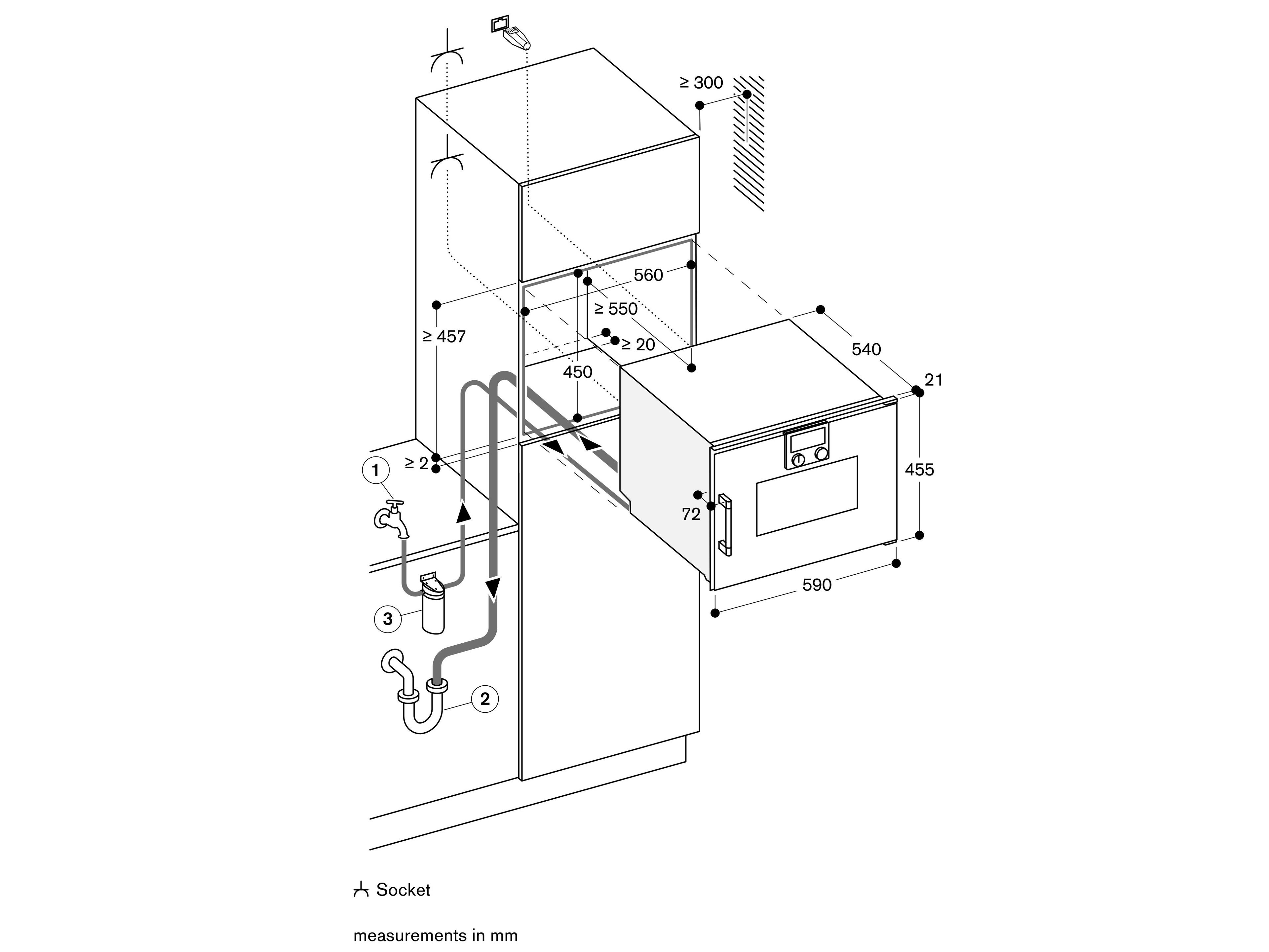 Электронный контроль нержавеющей стали встраиваемые Паровая печь GAGGENAU серия 200 ARCH-00121934 - Вид №2