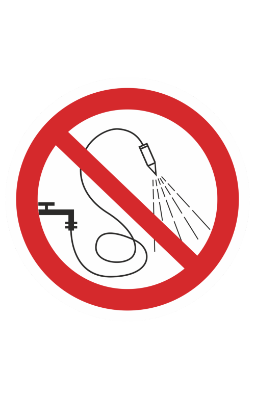 68342 Знак "Запрещается разбрызгивать воду"  Запрещающие знаки размер 100 х 100 мм Спецодежда 