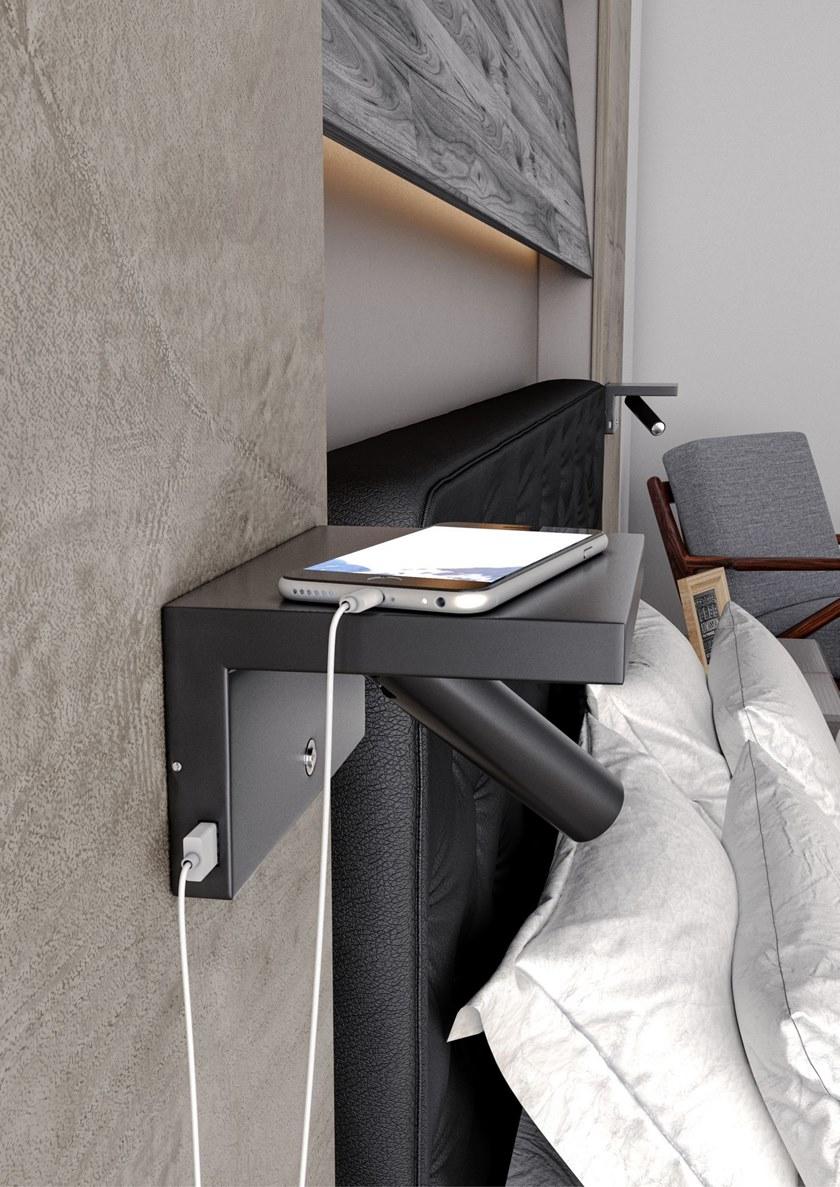 BENEITO FAURE Настенный светильник из алюминия с usb и полкой sun-id-1469784 - Вид №4