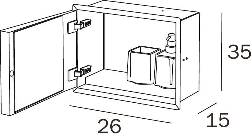 INDA® Модуль с подстаканником и дозатором мыла My secret A80750 - Вид №2