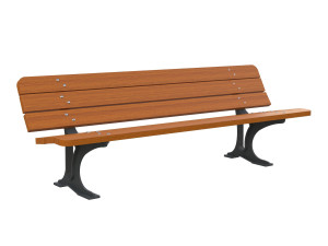 Деревянная скамья со спинкой