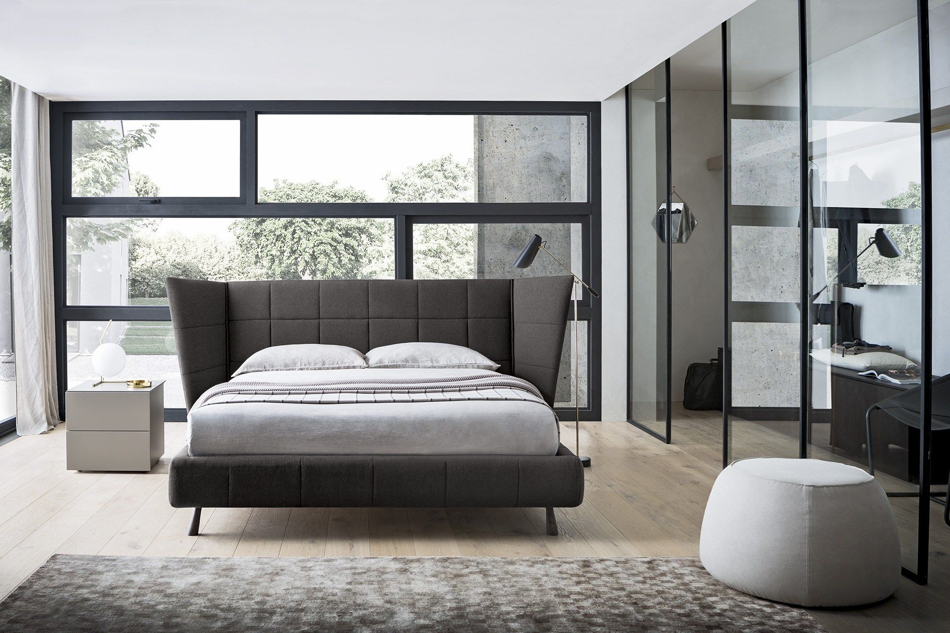 Двуспальная кровать для хранения ткани с мягким изголовьем Felis Bedstories ARCH-00113274 - Вид №1