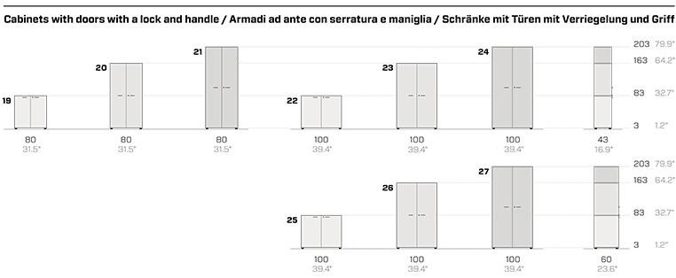 Fantin Офисный шкаф с металлическими распашными дверцами Essenza sun-id-1444386 - Вид №7