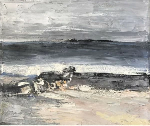 Картина на холсте 100х100 см "Шторм" EVENHOME КАРТИНЫ МАСЛОМ 129944 Белый;серый;черный;разноцветный