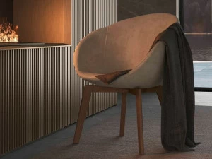 OLIVIERI Стул с обивкой и подлокотниками Softly