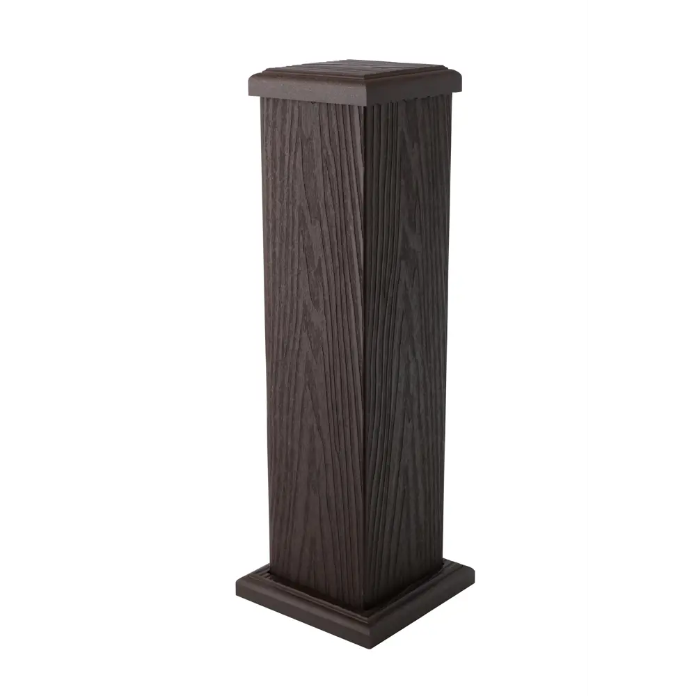 T-DECKS Комплект крышка и юбка для столба 125×125 мм из ДПК в цвете венге 88779132 STLM-1015015 - Вид №5