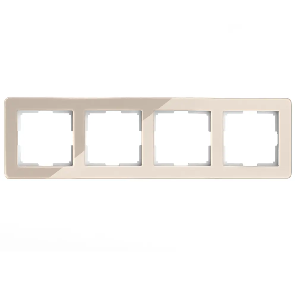 Рамка Werkel Acrylic для розеток в цвете айвори с эффектом парения 86884245 STLM-0072325
