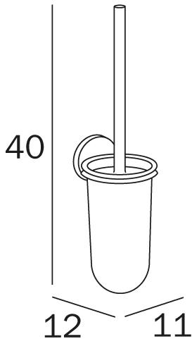 INDA® Ершик для унитаза настенный из абс  A04140  - Вид №1