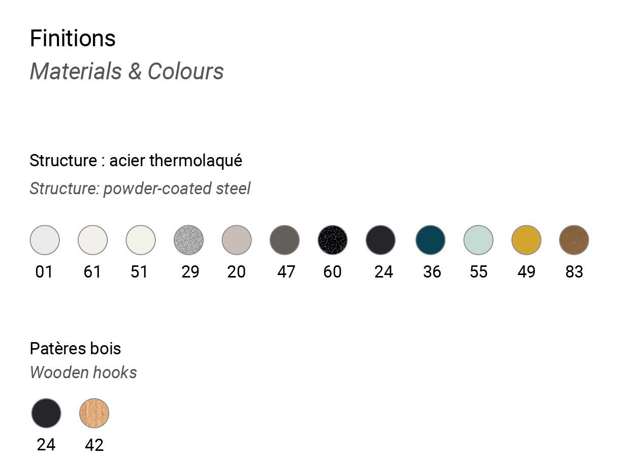 Стальная и деревянная настенная вешалка Manade Oléa ARCH-00105875 - Вид №7