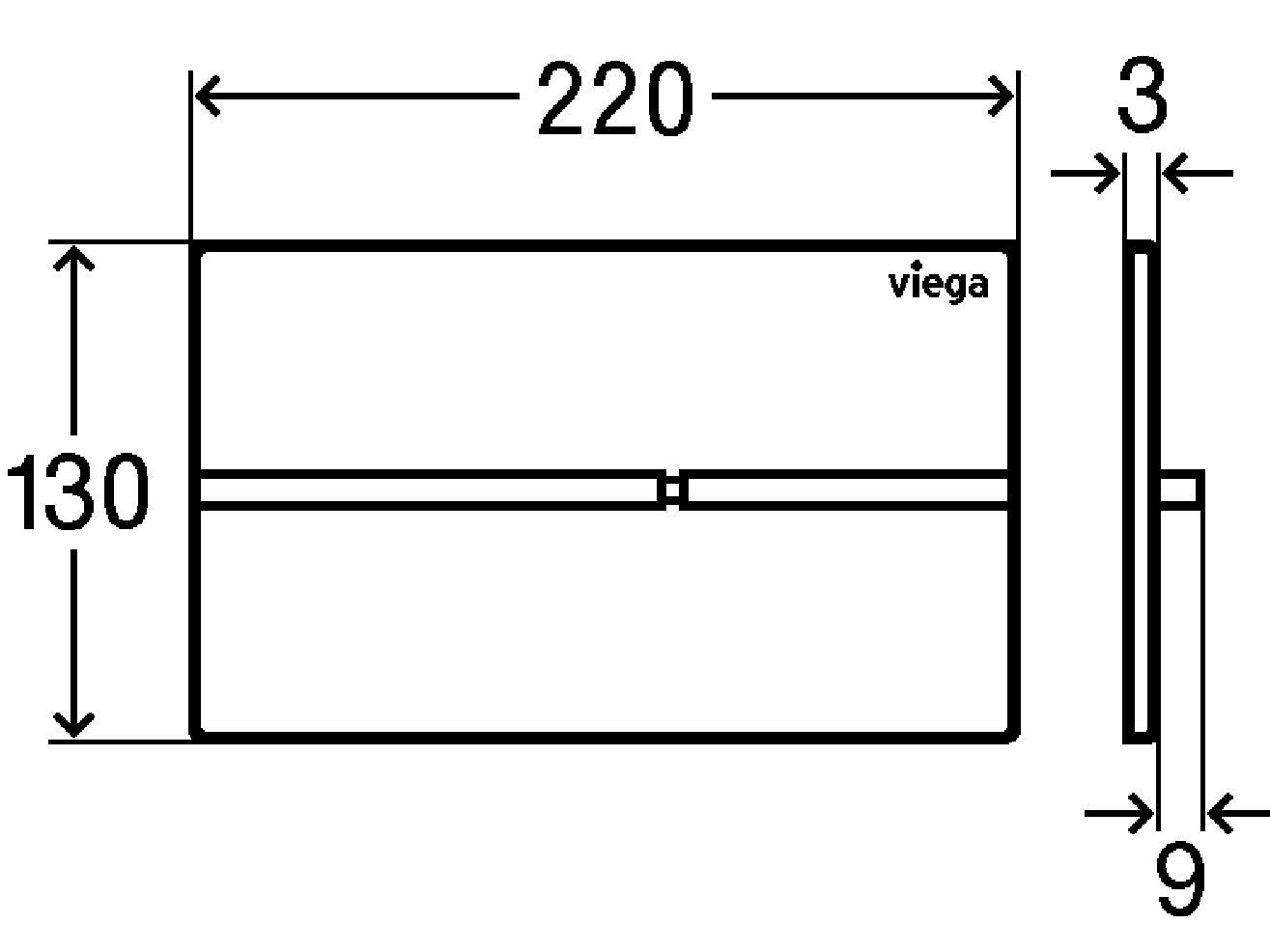 Панель управления туалетом из нержавеющей стали Viega Italia Visign ARCH-00101642 - Вид №2