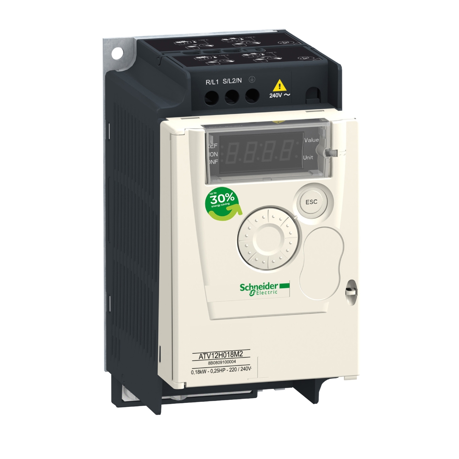 ATV12H037M2 ПРЕОБР ЧАСТОТЫ ATV12 0.37КВТ 240В 1Ф Schneider Electric ПЧ 0 - 15 кВт Altivar 320/12/312/32 