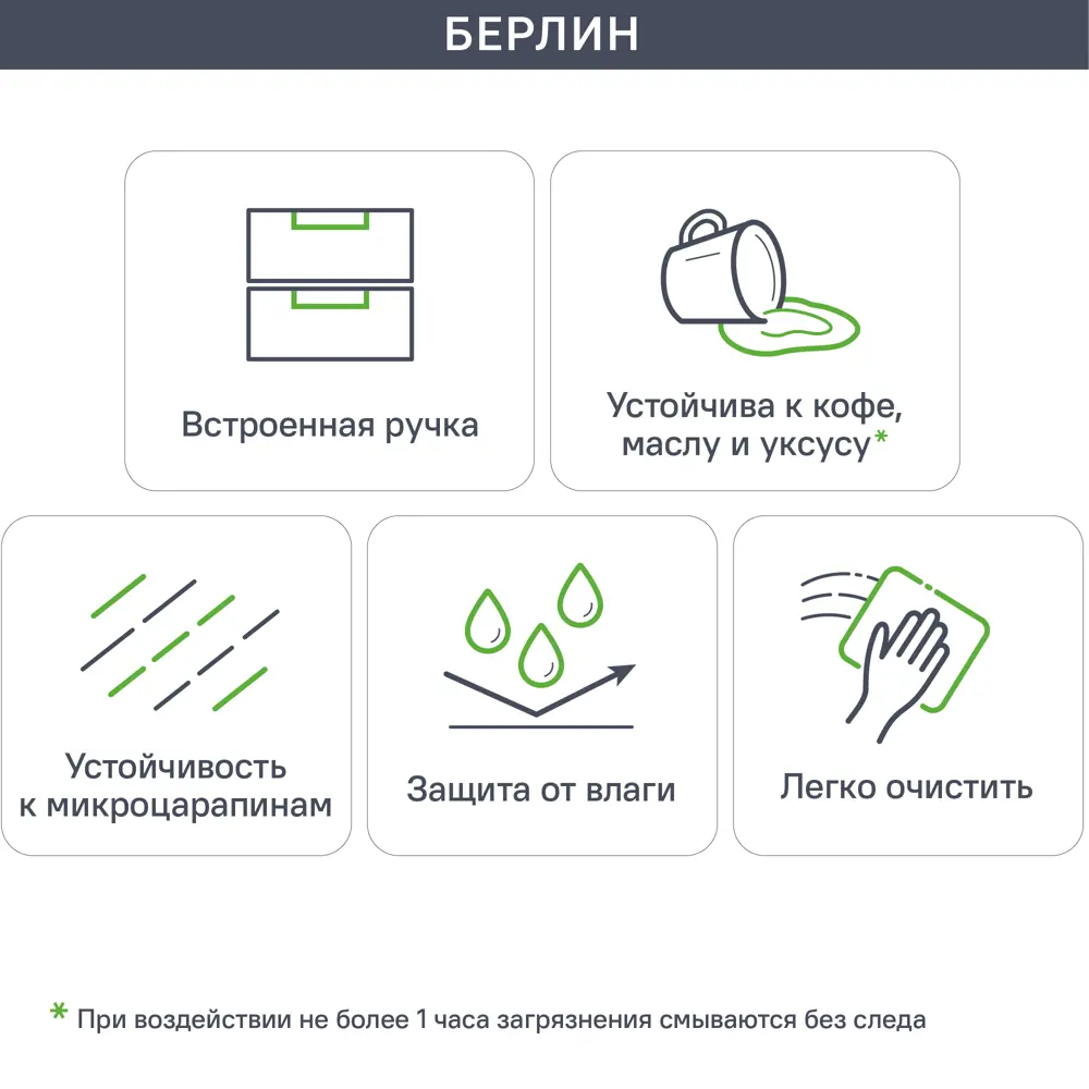 Дверь для выдвижного ящика под духовку Delinia Берлин 44.7x16.7 см МДФ цвет серый 82623851 STLM-2044513 DELINIA ID - Вид №3