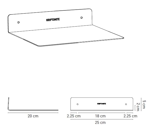 Алюминиевая полка KRIPTONITE MAXI MINUS ARCH-00099947 - Вид №5