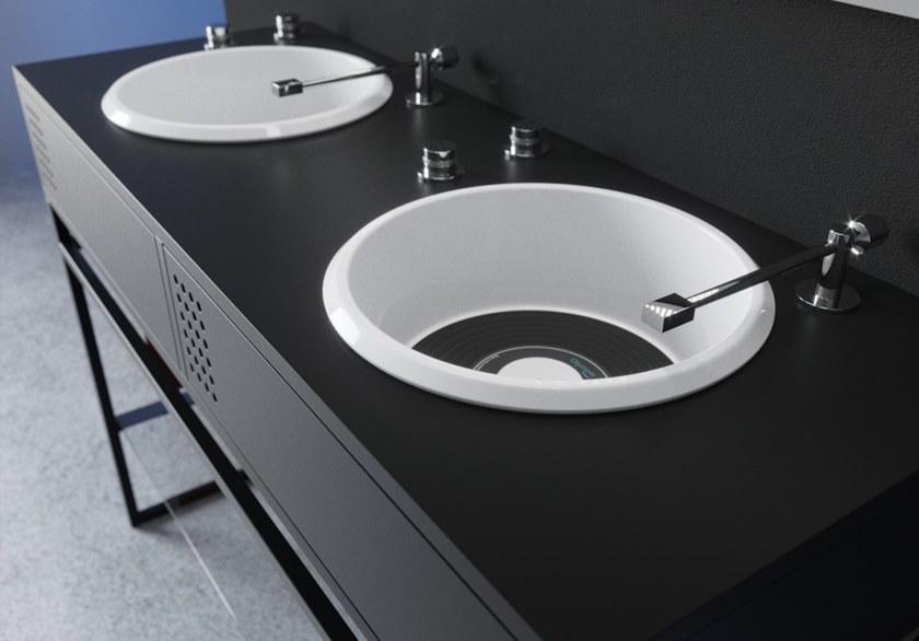 Olympia Ceramica Двойная металлическая тумба под умывальник с ящиками и вешалкой для полотенец Vinyl Vynilcom122 - Вид №4