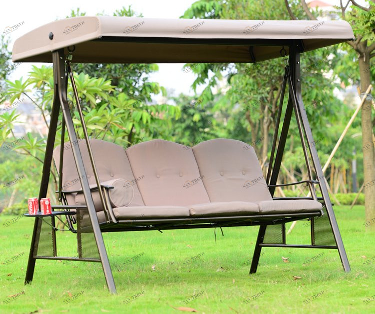 Качели садовые трехместные 195х198 см бежевые Garden Way Z003 GARDEN WAY  00-3885118 Бежевый 