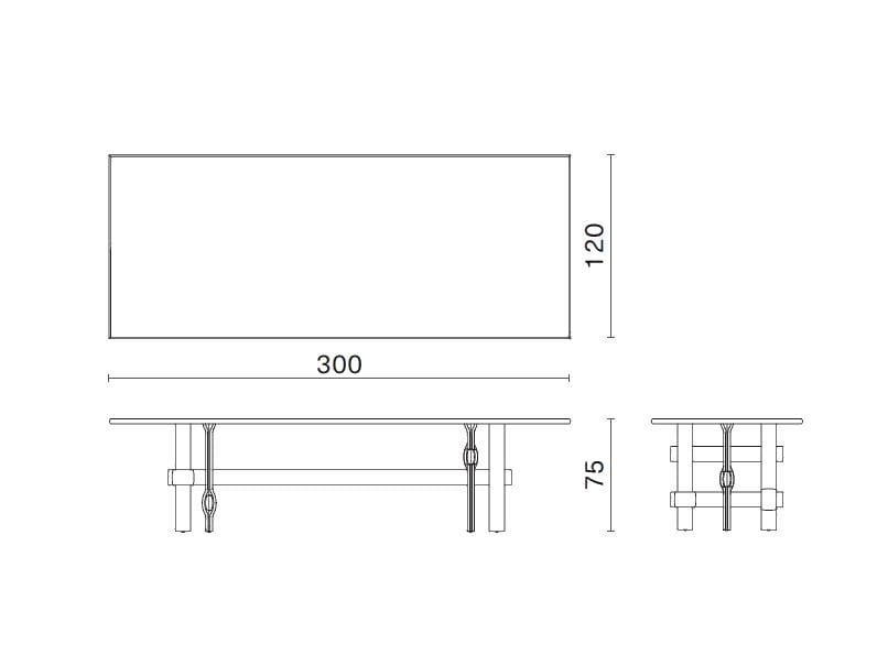 Прямоугольный дубовый стол District Eight KNOT ARCH-00055791 - Вид №11