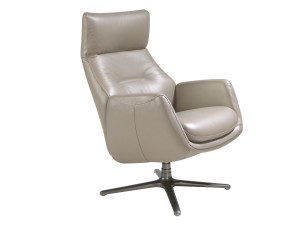 Кожаное вращающееся кресло с подлокотниками