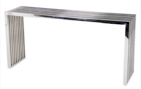 Консоль металлическая, хром из параллельных реек Carlisle от Eichholtz EICHHOLTZ EICHHOLTZ 060972 Зеркальный  - Вид №1