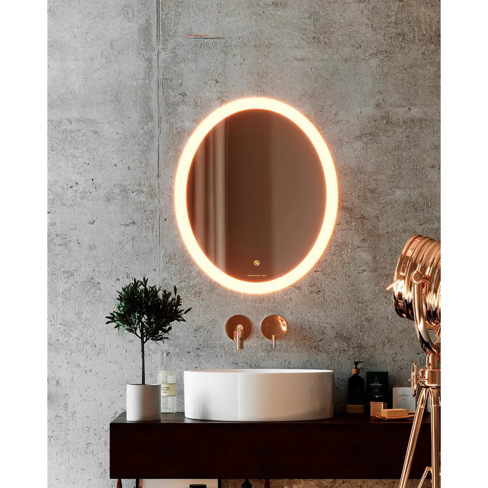 Зеркало для ванной Omega Glass Тип 4 SD364 с подсветкой 50x60 см овальное STLM-2039475