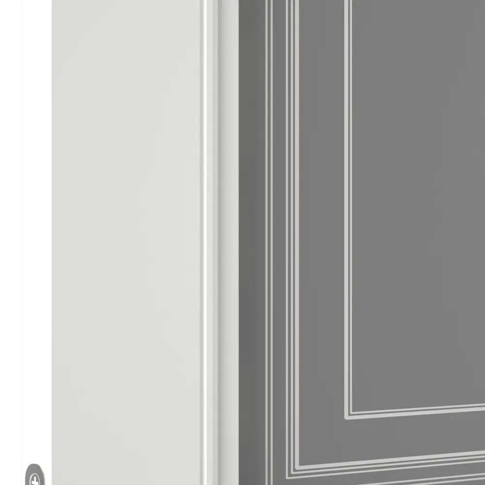 Межкомнатная дверь Скин 4 с матовым стеклом - белая эмаль 40×200 см 85683334 Santreyd STLM-1584630 - Вид №2