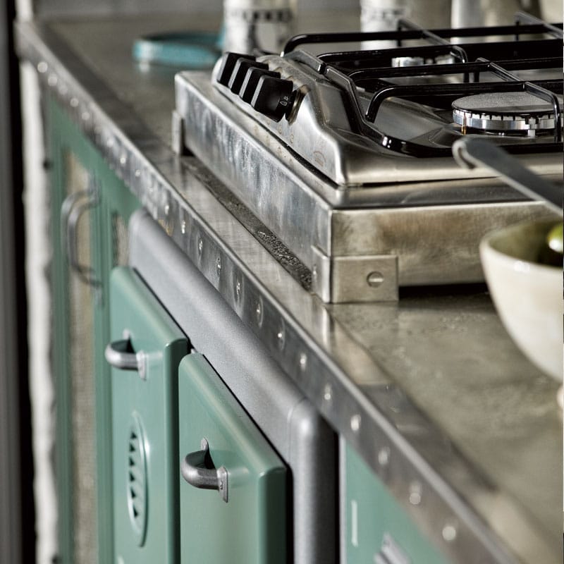 Кухня из нержавеющей стали с островом Marchi Cucine Vintage Style ARCH-00090833 - Вид №6