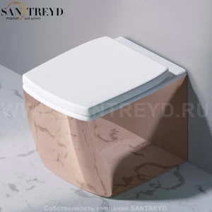 S501.257 Приставной унитаз напольный Медный A. e T. Italia SQUARE Италия