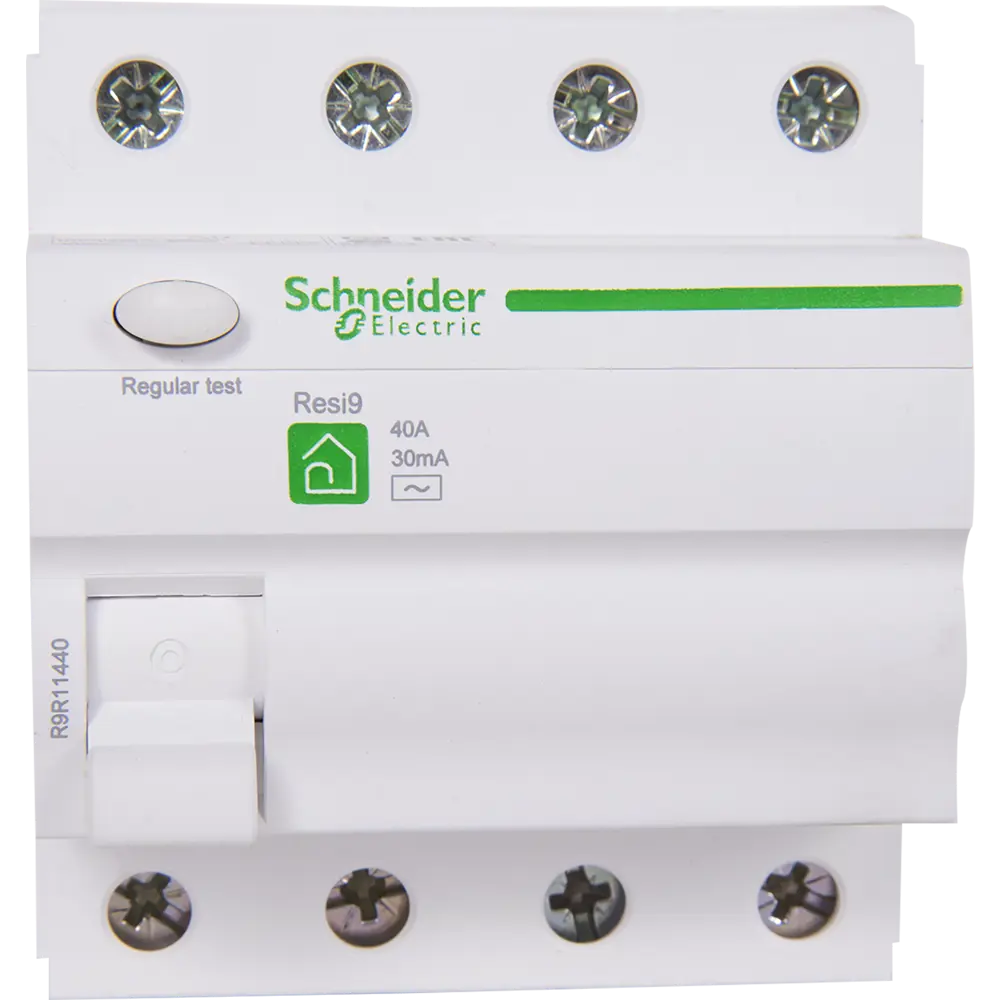 УЗО Systeme Electric Resi9 4P N 40 A 30 мА 6 кА АC R9R11440 STLM-2183892 - Вид №1
