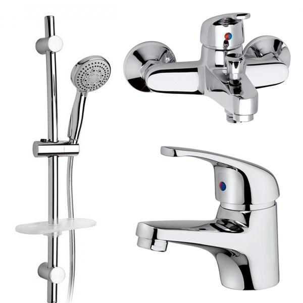 Paini Creta 42CRKIT3 - 3 в 1 комплект для раковины и ванны со стойкой