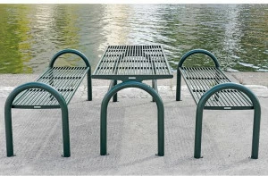 BENKERT BANKE Стол для общественных мест из нержавеющей стали Siardo